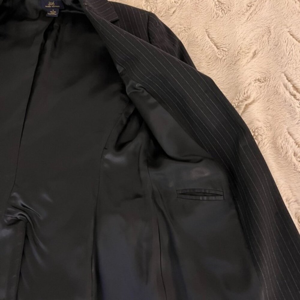 Brooks Brothers Black Blazer Tailored Wool-Blend Sport Coat - Picture 9 of 9